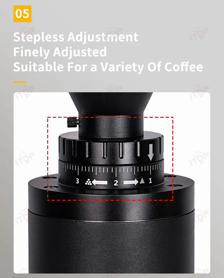 ITOP40 Plus-V1/V2 Coffee Grinder Machine 64MM Flat Titanium Burrs Adjustable Speed Version Coffee Grinder Espresso Grinder 5