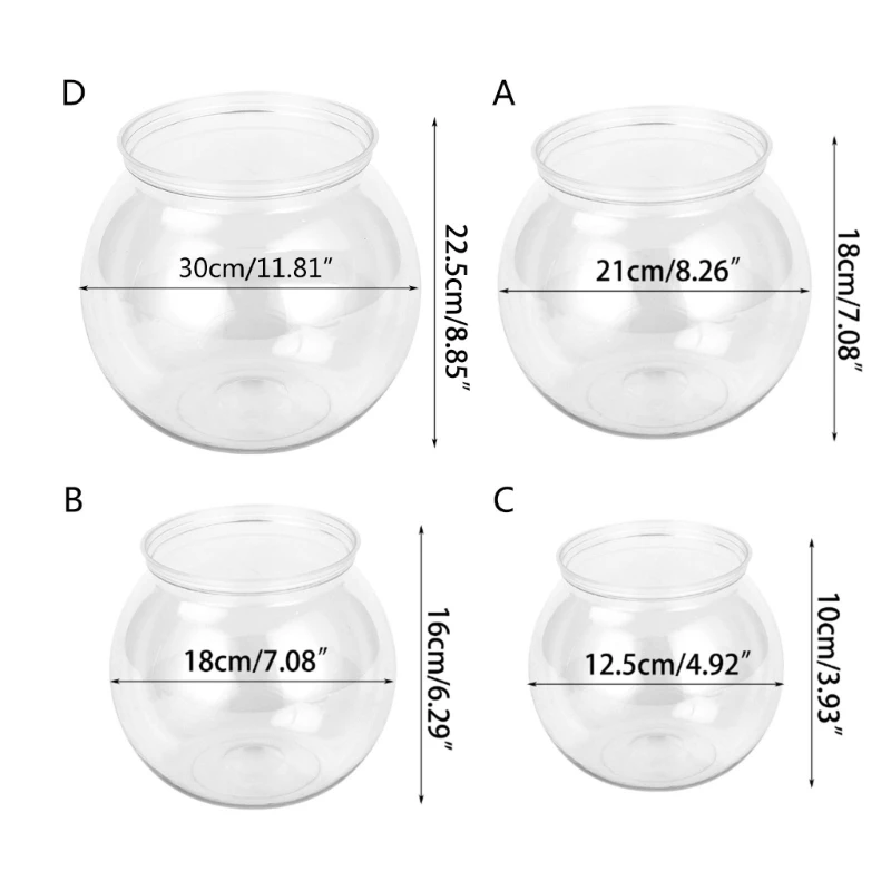 Plastics Fish Bowl Clear Bubble Planter Terrarium for Centerpieces Party Decor fish aquarium