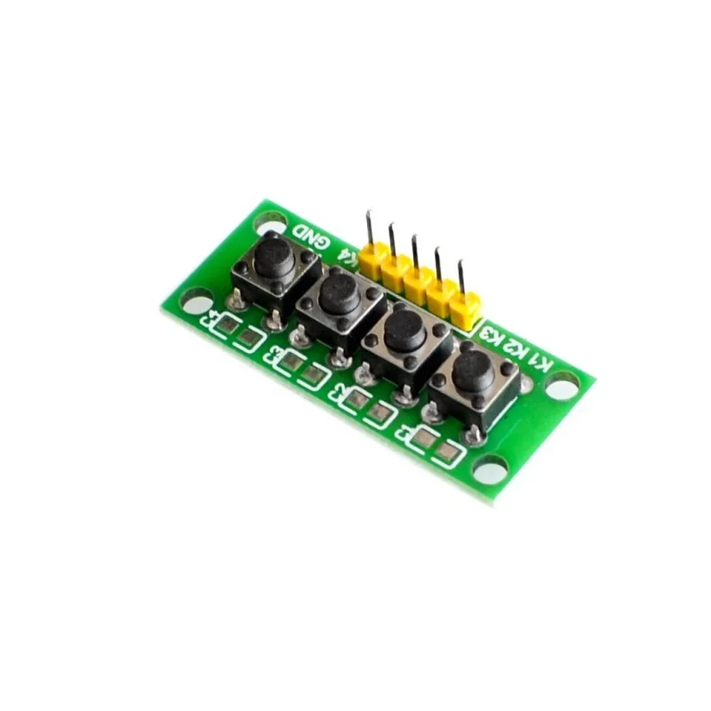 1x4 DIY Kit 4 Independent Key Button, Mcu Keyboard Module for Arduino Student Class Design, Diploma Project Experience