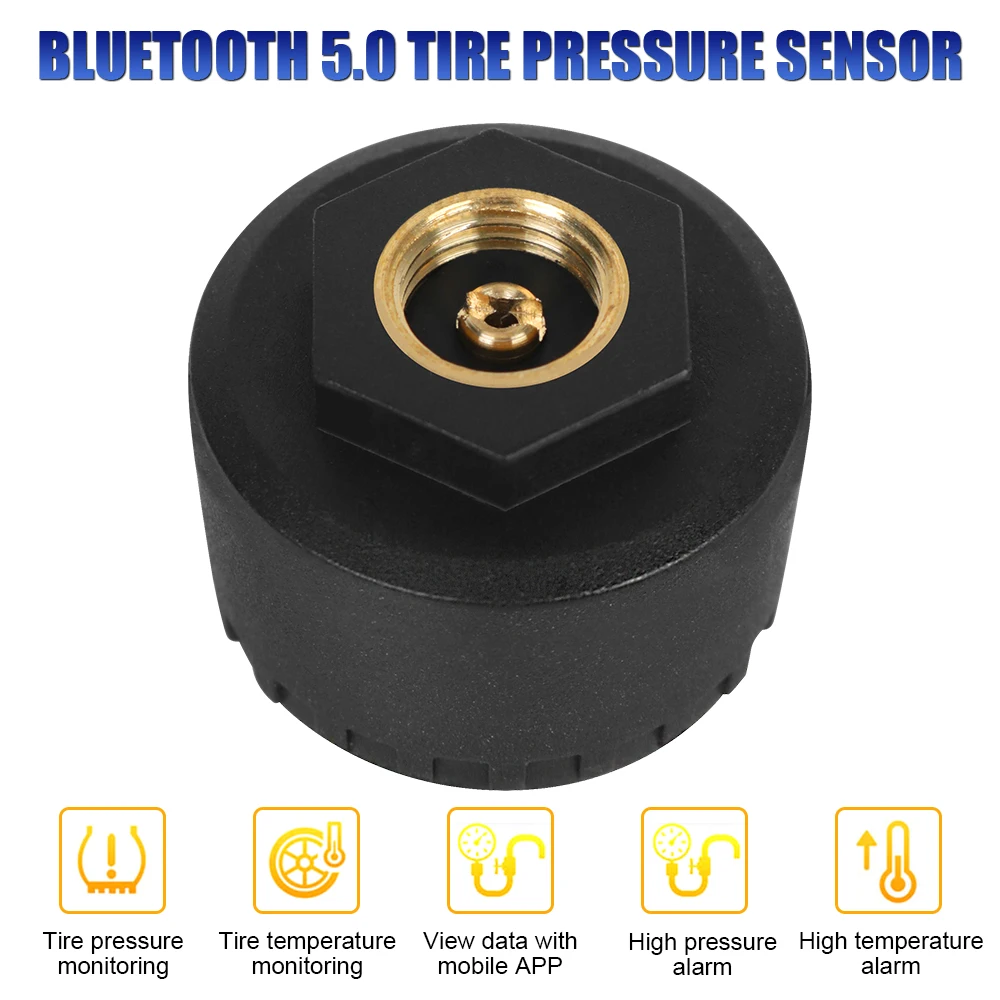 Android/IOS External Mobile Phone APP Display Car Tire Pressure Sensors Bluetooth 5.0 Tire Pressure Monitoring System TPMS