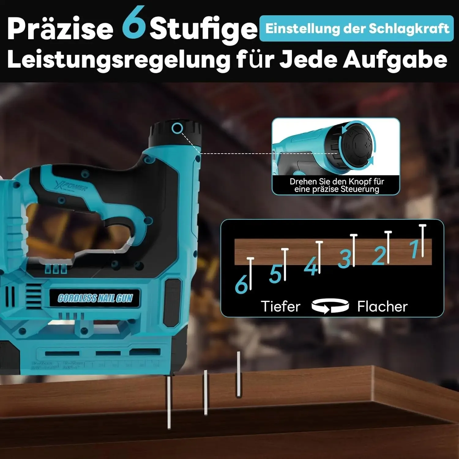 마키타 18V 배터리용 무선 브래드 네일러 깊이 조절 게이지 전동 네일건 스테이플건 네일러