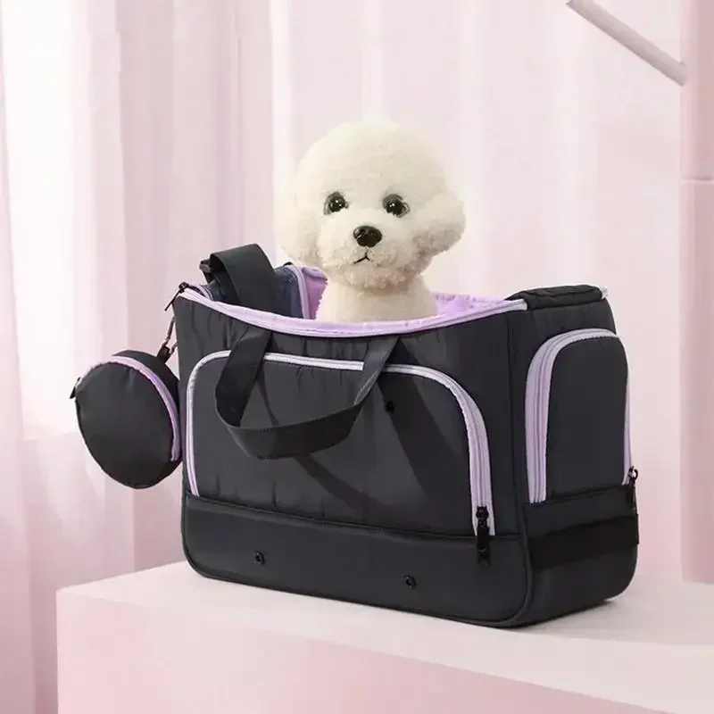 

For Shoulder Breathable With Supplies Capacity Accessories Bag Pets Carrier Portable Pet Mesh Large Handbag Backpack Dog Cat