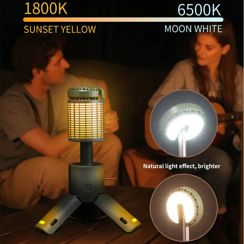 Folding Camping Light Portable Telescopic Lanterns Built-in 10000mAh Outdoor Waterproof Magnetic Lamp With Triangle Stand Base 2