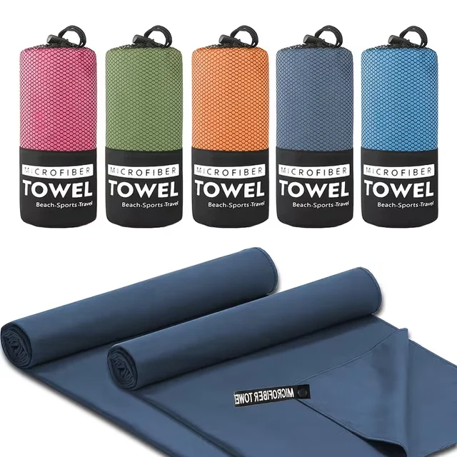 Quick Dry Beach Towels, Microfiber Travel Towel for Beach Hiking Gym Yoga Travel Sports Swimming Camping 2