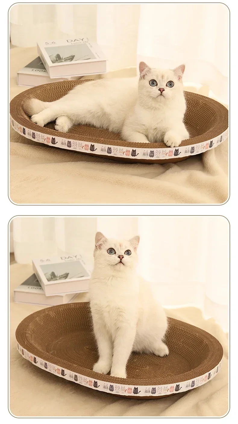 Title 7, Corrugated Cat Scratcher Cat Scrapers Round Ova...