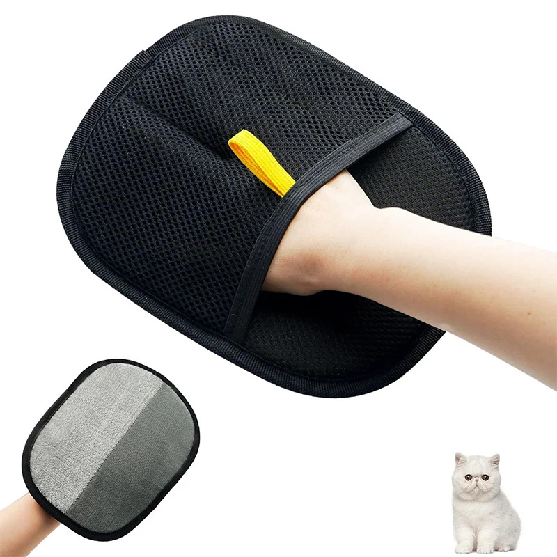 Reusable Cat Grooming Gloves Electrostatic Pet Hair Removal Tool Mitts Cat Hair Remover Brush Sticking Device Home Hair Scraper
