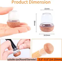 8PCS Table Chair Leg Protector Covers Silicon Furniture Floor Feet Cup Thick Felt Bottom Protector Feet Caps Reduce Noice 4