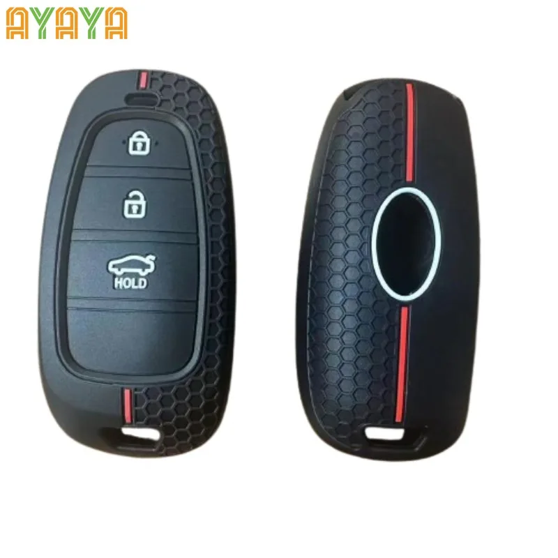 Silicone Remote Key Cover Car Key Case Keychain Shell for Hyundai Azira Tucson Prime Nexo Santafe Solaris Sonata Sonata Santa Fe key case,key case cover,car key shell,remote control case cover