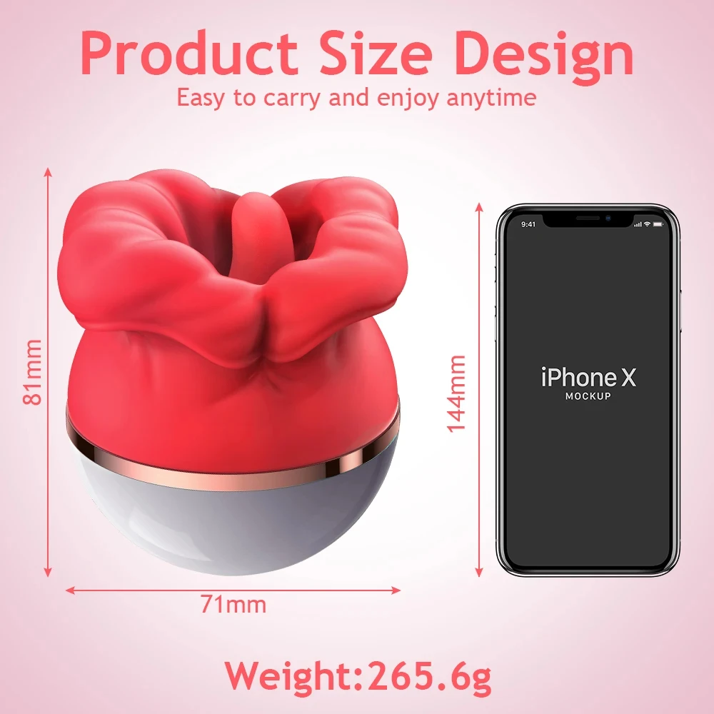 Tongue Masturbator Vaginal Vibrators Clitoris Vibrator Clit Sucking Vibrator Female Sex Toys Tongue Vibrator Rose Sucking Vibrator Vibrator Sex Toy Rose Sucking Licking Vibrator For Women Clitoris Nipples Stimulator Vagina Masturbators Massager Silicone Female Adult Sex Toys