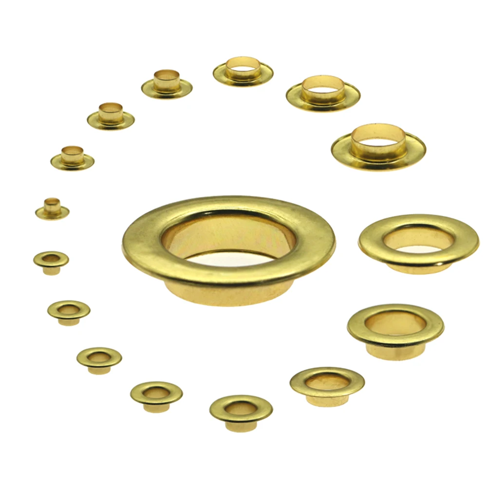 Plane Gold Pure Copper Eyelets for Awnings Leather Goods Handbag