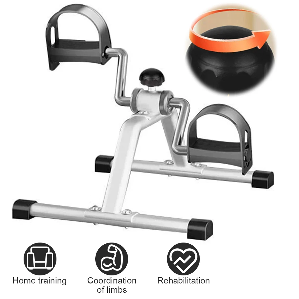 Portable Pedal Exerciser Mini Exercise Bike Adjustable Resistance Foot Peddler Machine Mini Bicycle Trainer for Home Exercise