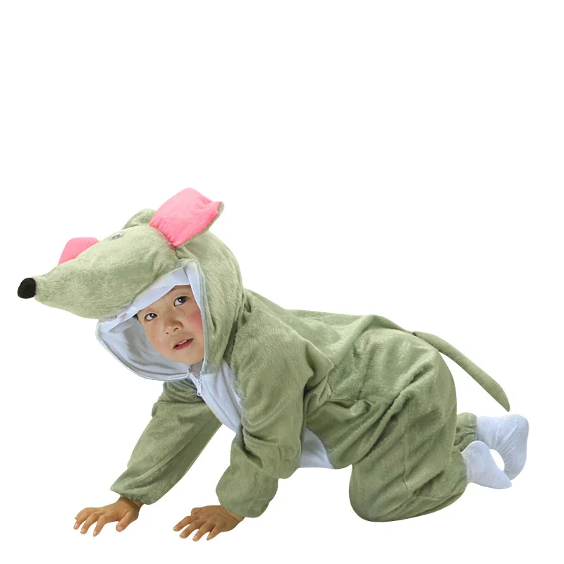 thumbnail image 1 of Disfraz de Halloween Cosplay Dinosaurio Lobo Lindo Pelele de Invierno para Bebé Mono de Dibujos Animados Cálido Suave Body, 1 of 5