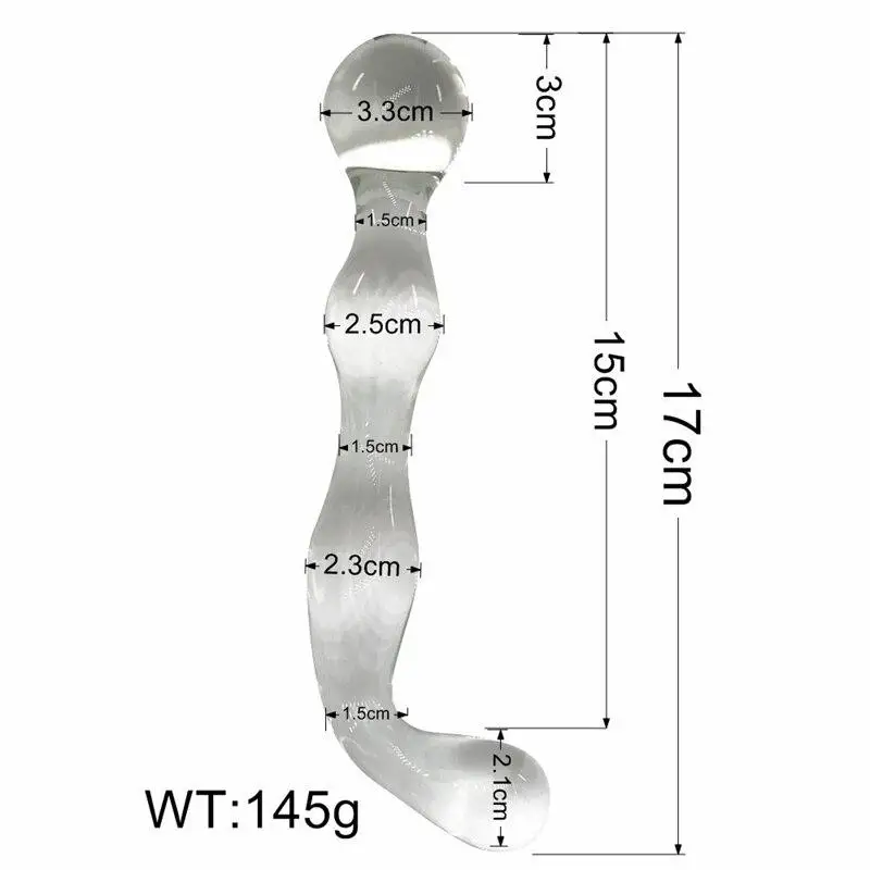 Glass Anal Crystal Dildo Crystal Anal Bead Butt Plug Prostate Massager Female Masturbation_voghion.com