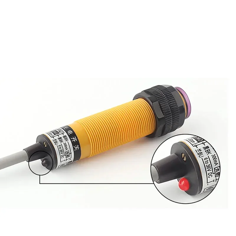 E3F-DS30C4 30C2 30P1 Infrarot-Diffusionsreflexion-Lichtschranke 3-Draht NPN PNP Einstellbarer Abstand 10-30CM Sensor 6-36V – Detail 8