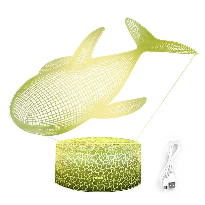 

Whale 3D Desk Lamp 3D Creative Design Holiday Gift Environmental Protection Colorful Lights Room Decor Desk Lamp Night Light For