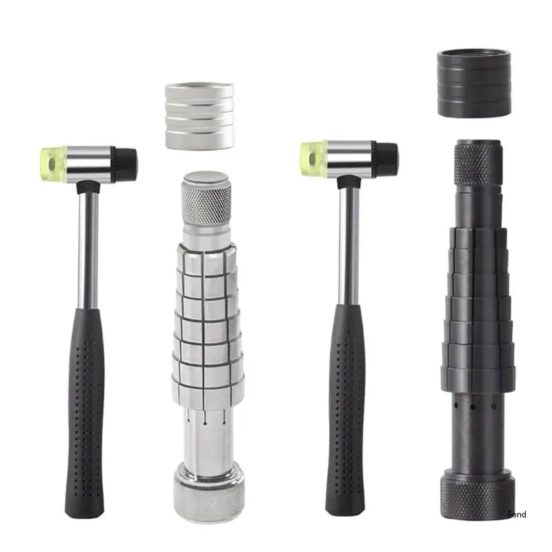 

Ring Enlarger Stick Mandrel Sizer Tool Ring Stretcher with Rubber Hammer