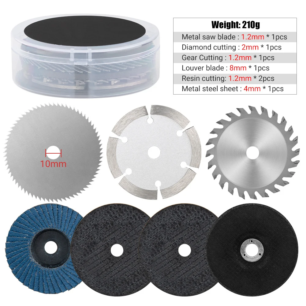 Cutting Disc Grinding Wheel Metal Woodworking Stone Marble Cutting Grinding Saw Blade For Mini Angle Grinder 7pcs/Set 76mm cutting disc,grinding disc,abrasive wheel,grinding wheel,saw blade