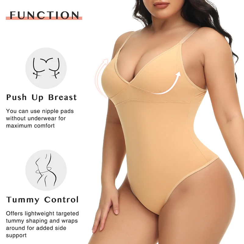 Thong Low Back Seamless Bodysuit For Women Tummy Control Body Shaper Push Up Corset Modeling Underwear Breathable Shapewear