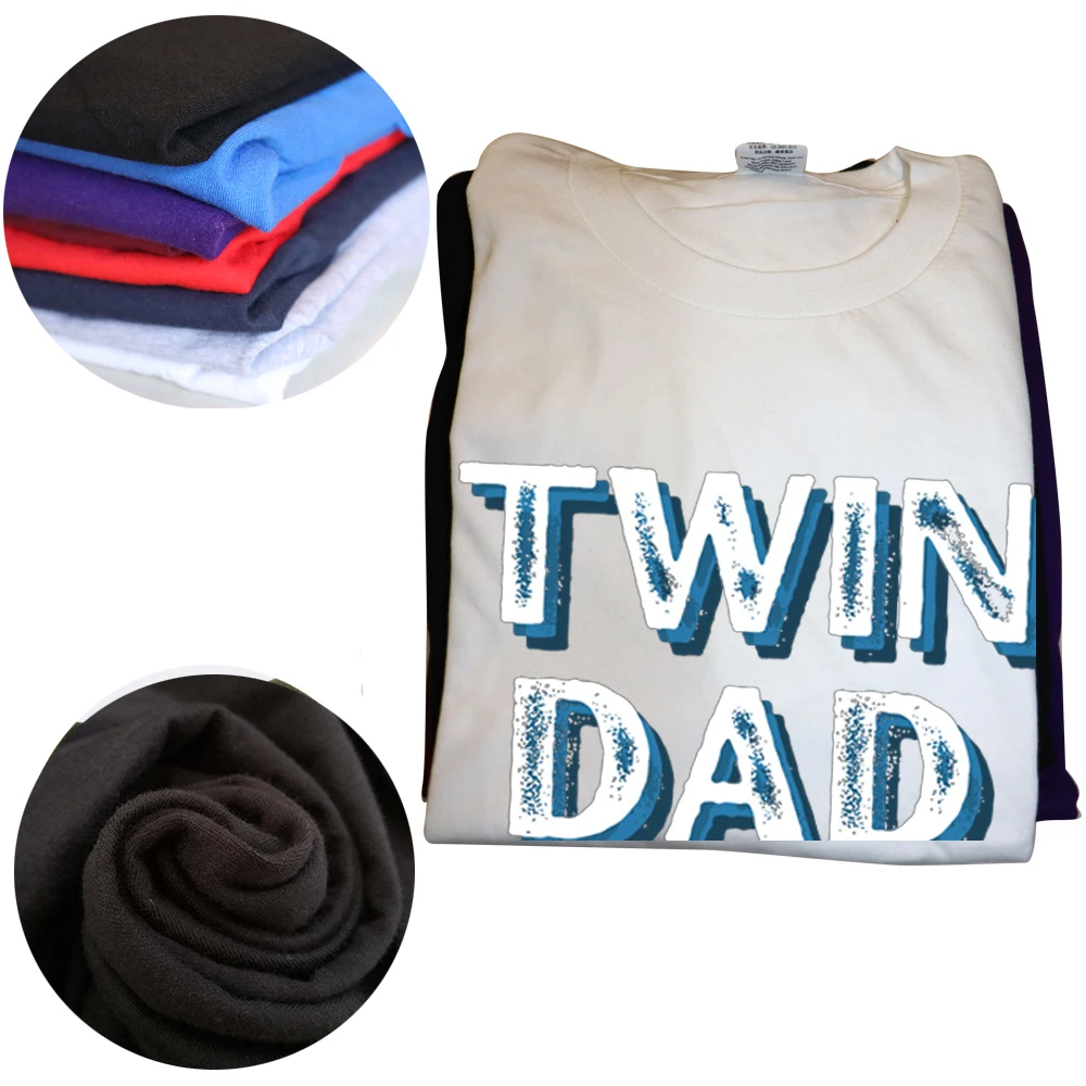 Twin Dad Est 2023 Annuncio Nuovi Padri T-shirt Grafica in cotone Streetwear Manica corta Regali di compleanno T-shirt da uomo_voghion.com