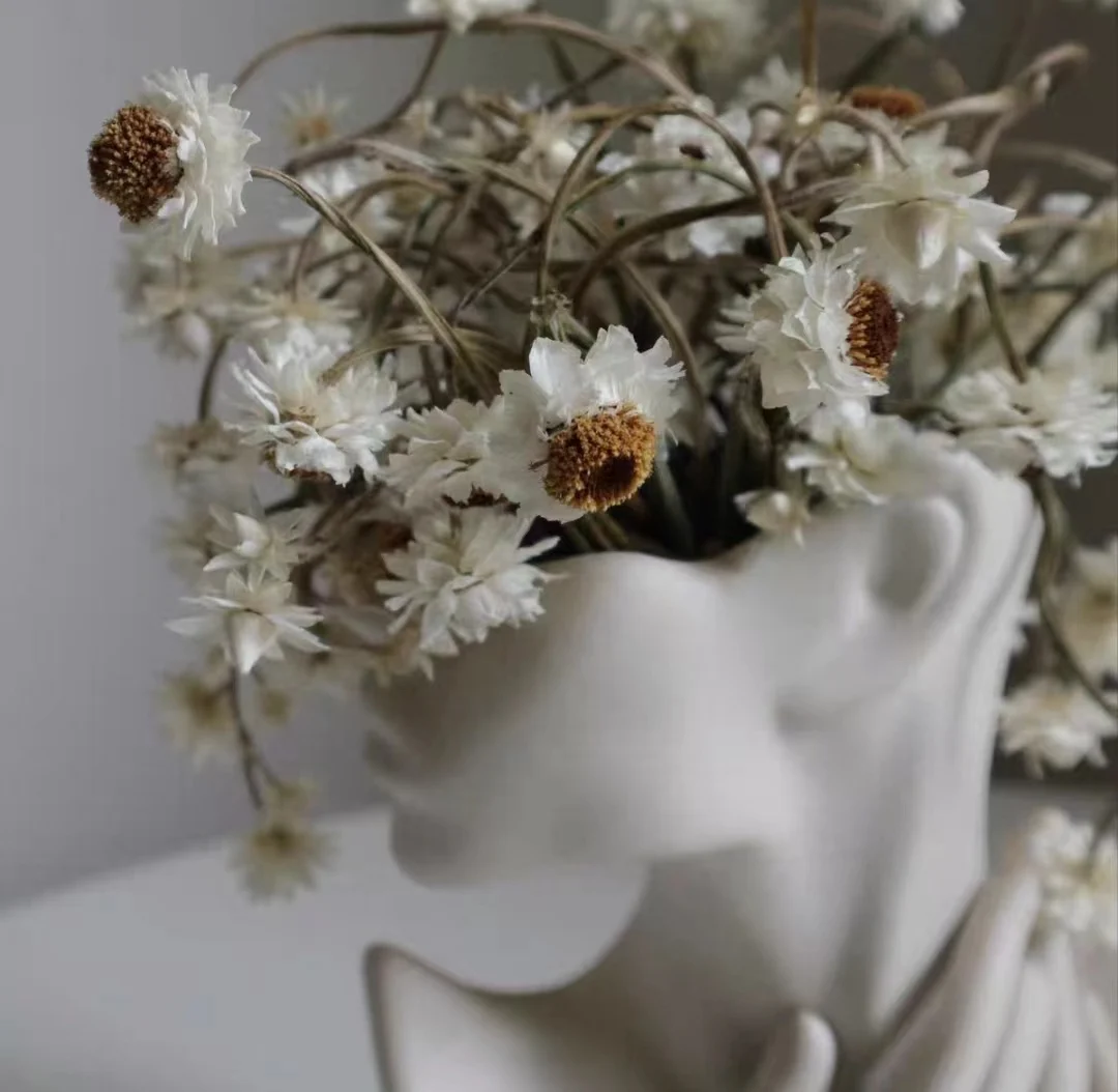 

Букет из сушеных цветов ромашка маленькая свежая Серебряная обернутая хризантемой известная импортная Маргаритка Декоративный букет цветов