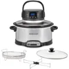 6 Quart Programmable Slow Cooker with Flexible Programming, 5 Cooking Times, Air Fry Lid with 4 Settings, Dishwasher-Safe Crock 1
