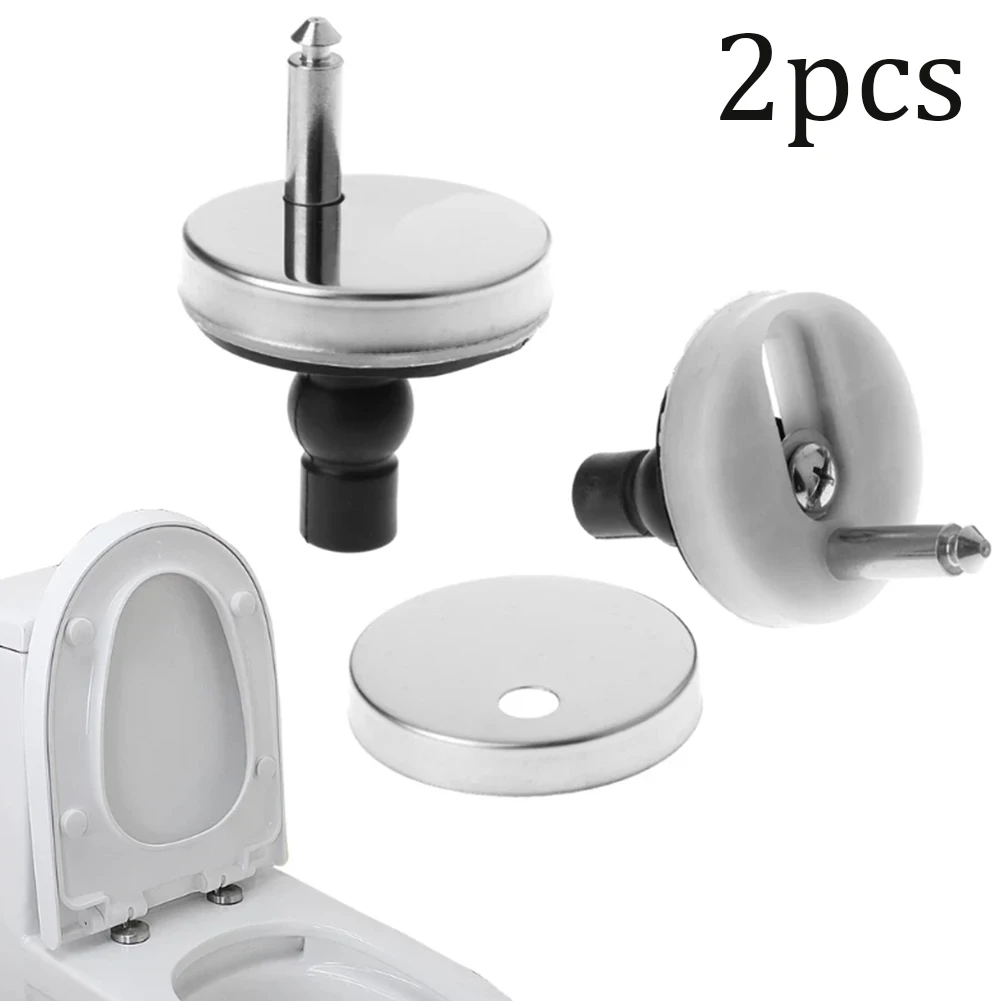 Stainless Steel Hinges Door Hinges Toilet Seat Hinges Top Fix Hinge Pack Mountings Replacement Release Quick Screws For Toilet Bathroom Furniture Accessories 2Pcs