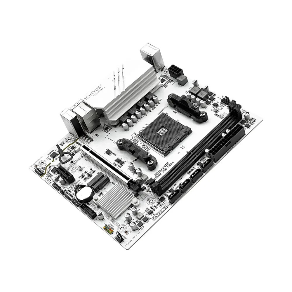 JGINYUE AM4 마더보드, AMD Ryzen R3 R5 R7 1 2 3 4 5 CPU 프로세서 지원, DDR4 듀얼 채널 메모리 RAM M-ATX B450M-PRO