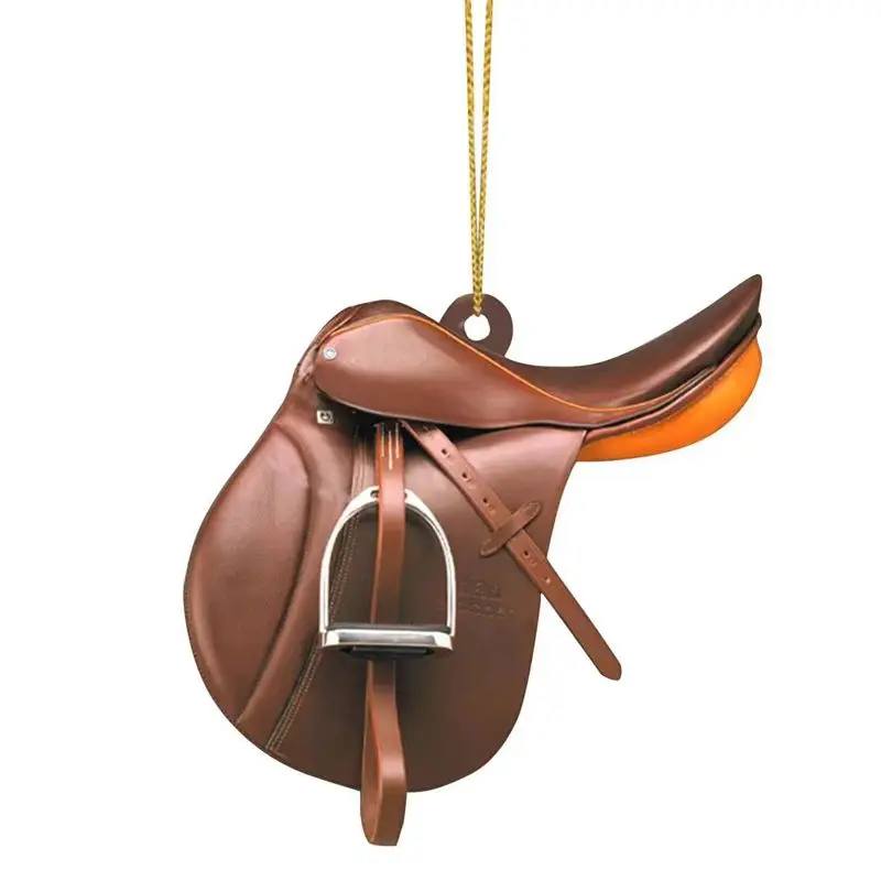 

Horse Riding Saddle Shape Pendant Creative Personalized Saddle Acrylic Hanging Decoration Gift For Horses Lovers Western Cowboys