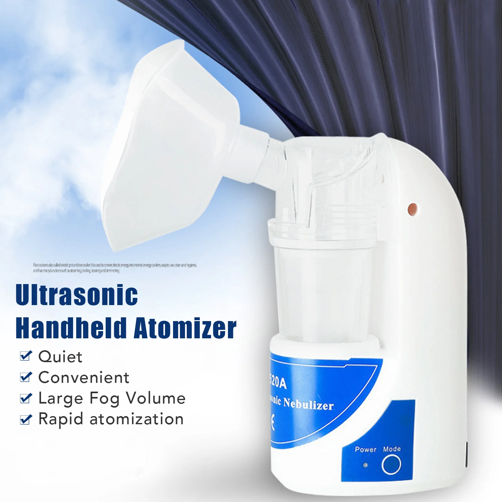 Handheld Nebulizer Ultrasonic Nebulizer Quiet Portable Handheld Mini Machine for Travel Emergency Ultrasonic