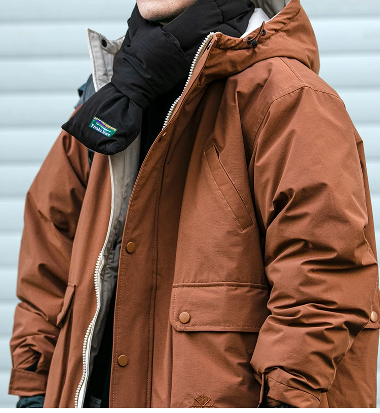 Winter Outdoor Hooded Cargo Down Jacket design