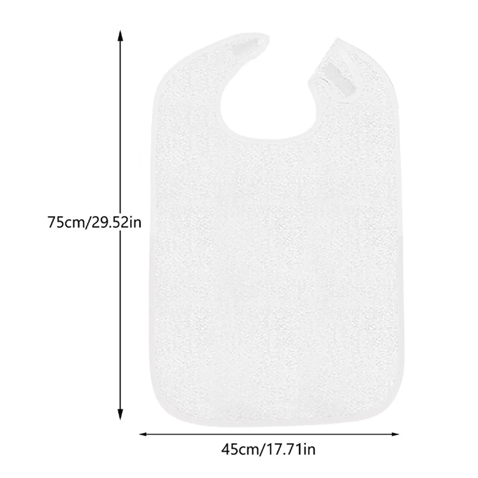 3x Adult Terry Bibs Reusable Machine Washable Clothing Protectors Large Adult Feeding Bibs Elderly Unisex Men Seniors Women