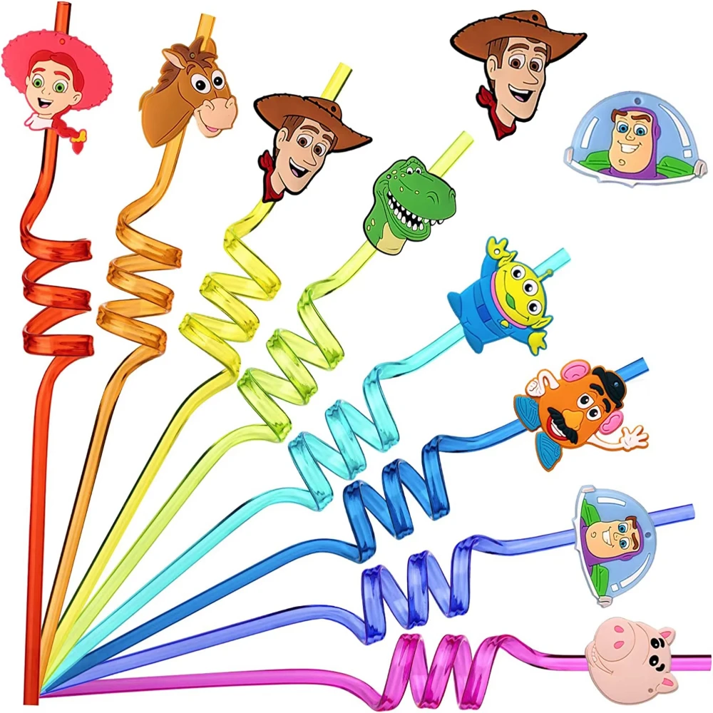 Disney Toy Story Party Supplies Reusable Straws for Kids Boys