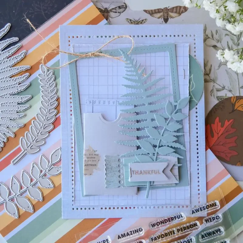 Mmao Craft Metall-Stanzformen, Schneidformen, New Leaf Serie, Scrapbook-Papier-Bastelmesser, Schablonen, Stanzschablonen – Detail 4