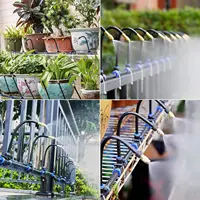 6/8/12mm Adjustable Atomization Sprinklers 360-degree Automatic Irrigation Bending Misting Nozzles Humidify Watering Sprayer 6
