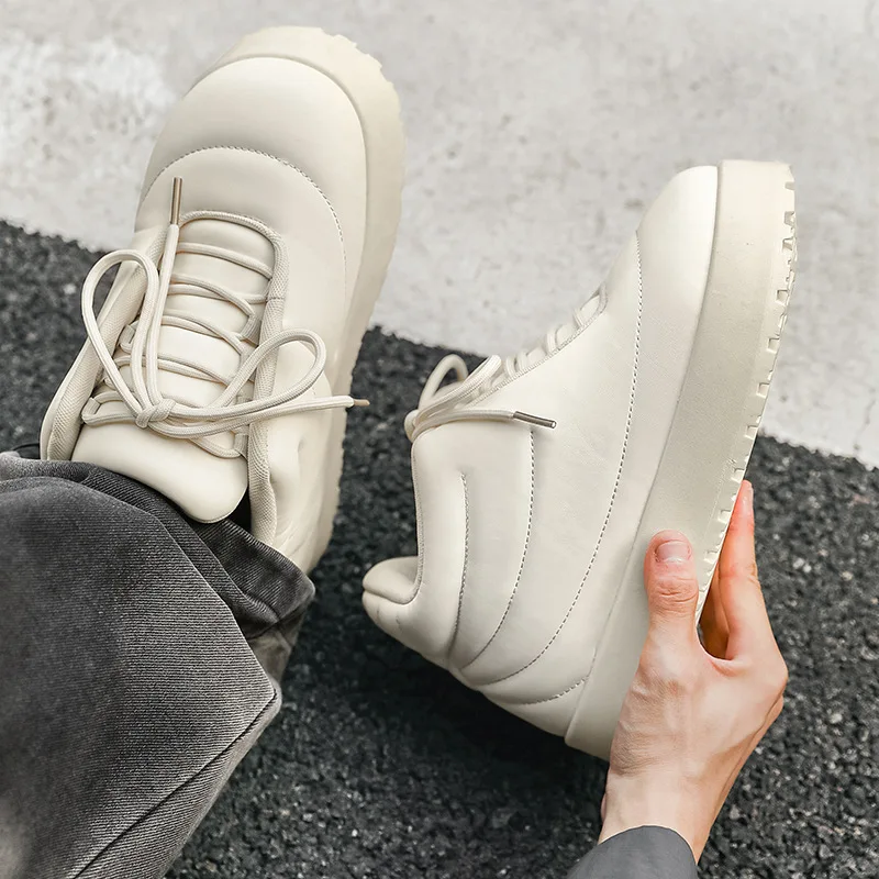Sneakers Men Autumn Winter Men’s High-Top Designer Shoes Hip Hop Platform Man Ankle Boots Comfy Lace-up Casual Botas Hombre 4