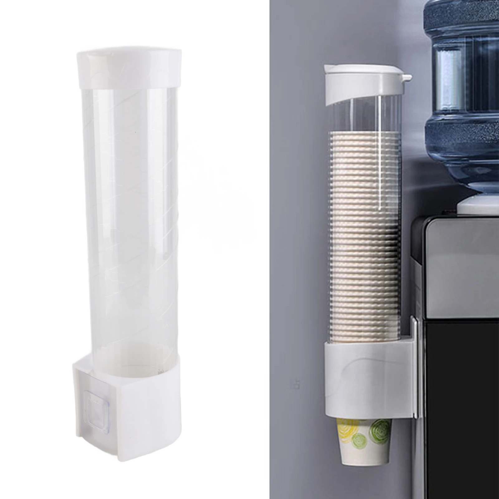 Disposable Paper Cups Dispenser Plastic Cup Holder For Water Dispenser Wall Mounted Cup Storage Rack Cups Container 7.5cm Dia