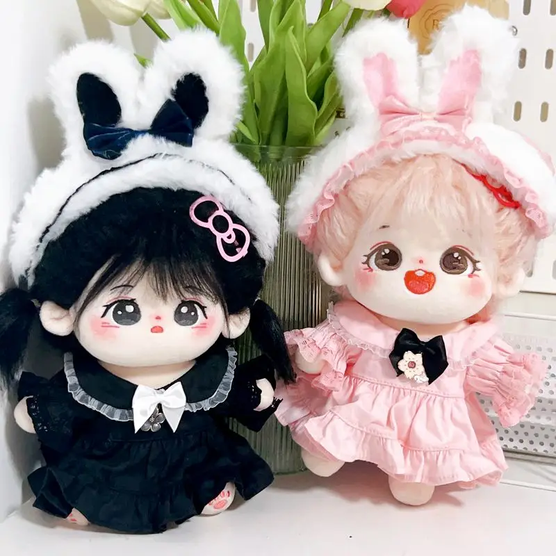 Black Angel Maid Suit 20cm Idol Doll Clothes for Star Cotton Dolls Accessories Non-attribute Doll Replacement Toy 6