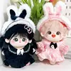 Black Angel Maid Suit 20cm Idol Doll Clothes for Star Cotton Dolls Accessories Non-attribute Doll Replacement Toy 6