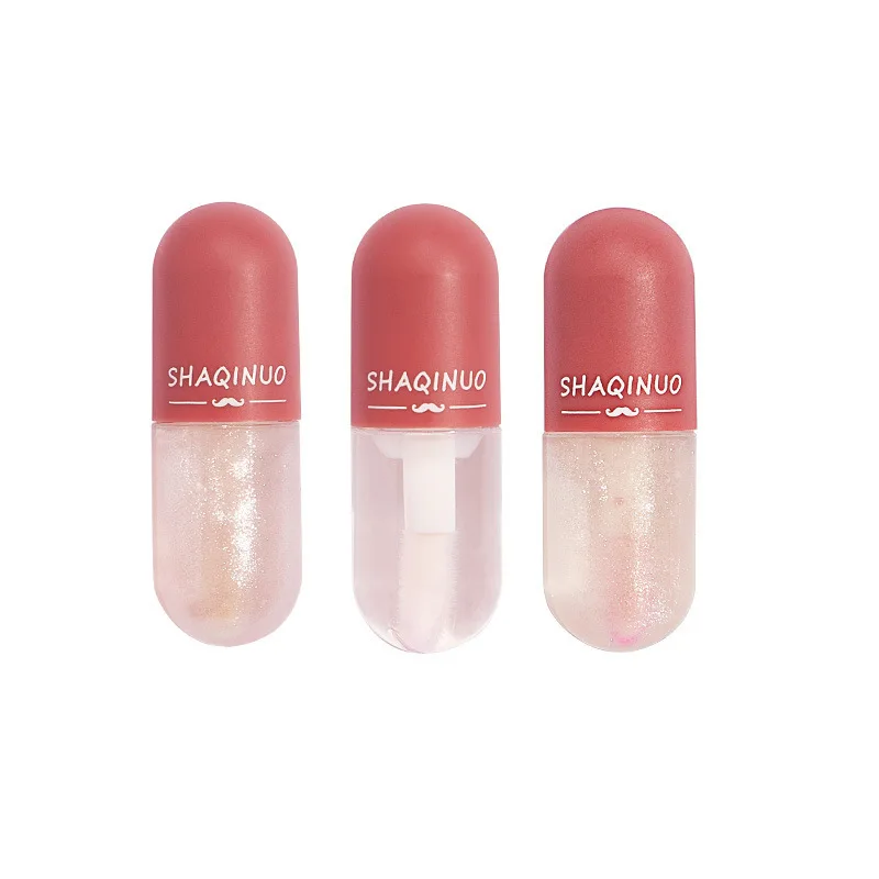 3D Lip Gloss Transparent Holographic Lip Plumping Shiny Pearl Moisturizer Color-changing Oil Lip Makeup Plumper Nutritious Care
