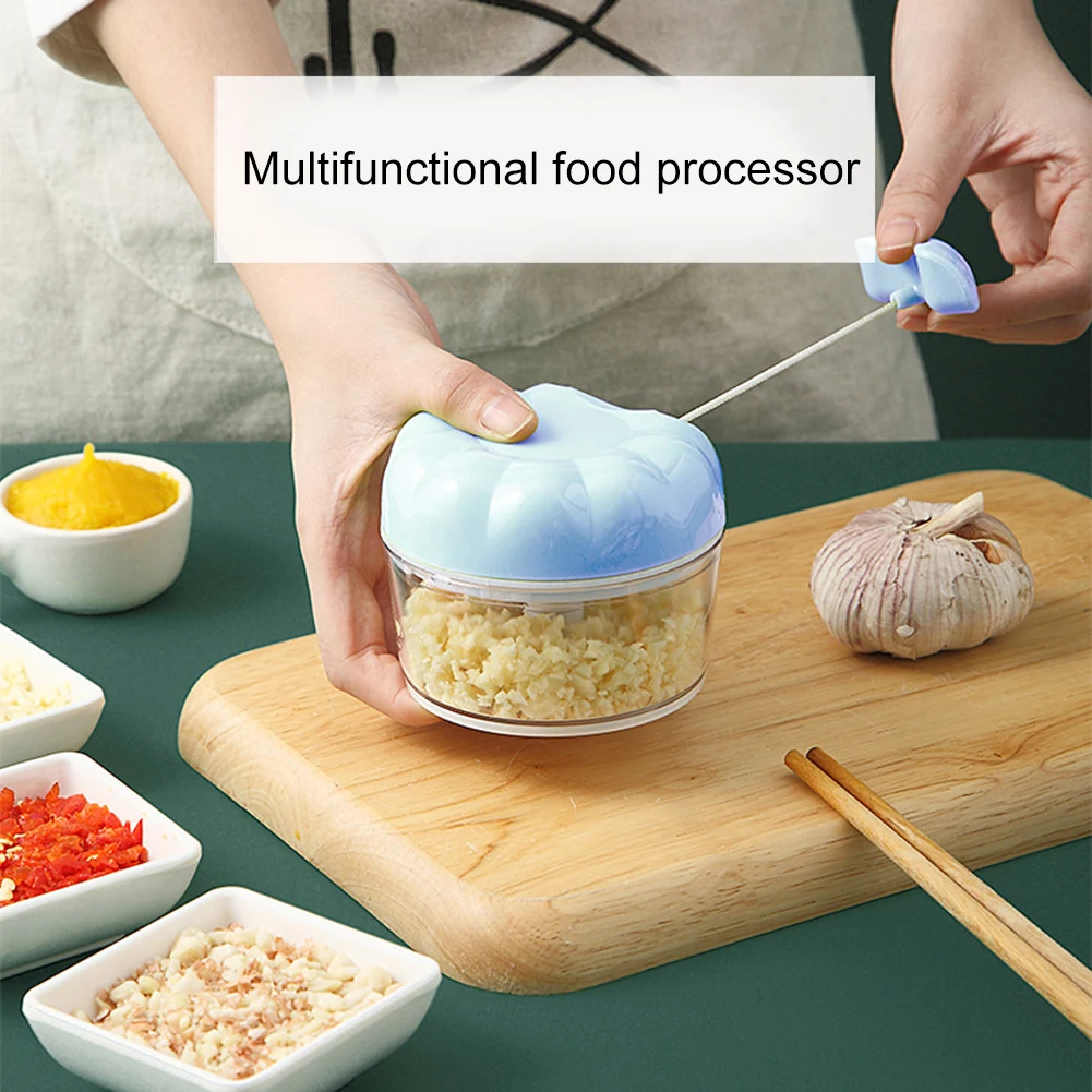 Mini Manual Food Garlic Chopper Hand Pull Mincer Blender Meat Vegetable  Cutter Chopper Processor Crusher Kitchen Tools