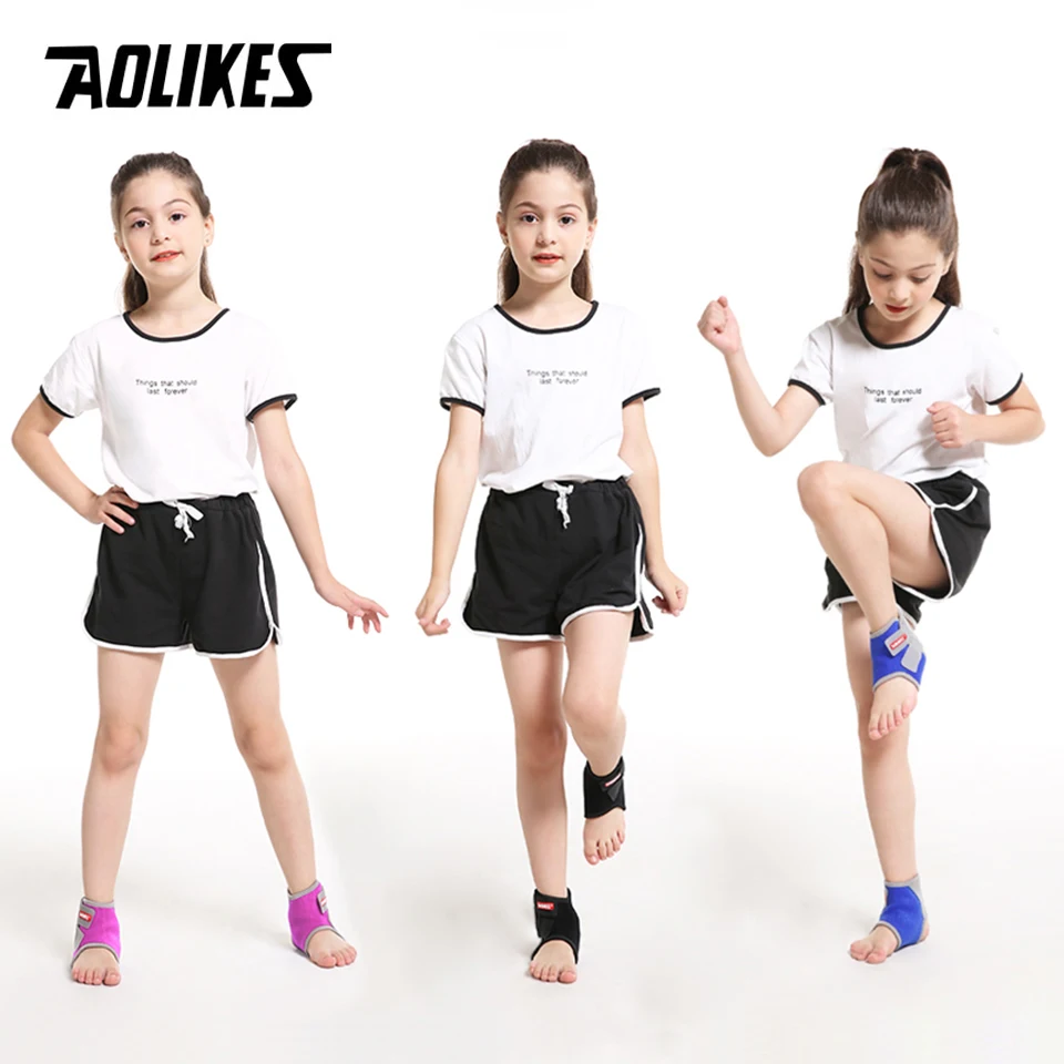 Kids Ankle Strap ankle support ankle straps fitness ankle straps ankle support brace 1 Pair For Cycling Running Gym Children Sport Ankle Brace Support Guard Protector Boy Girl