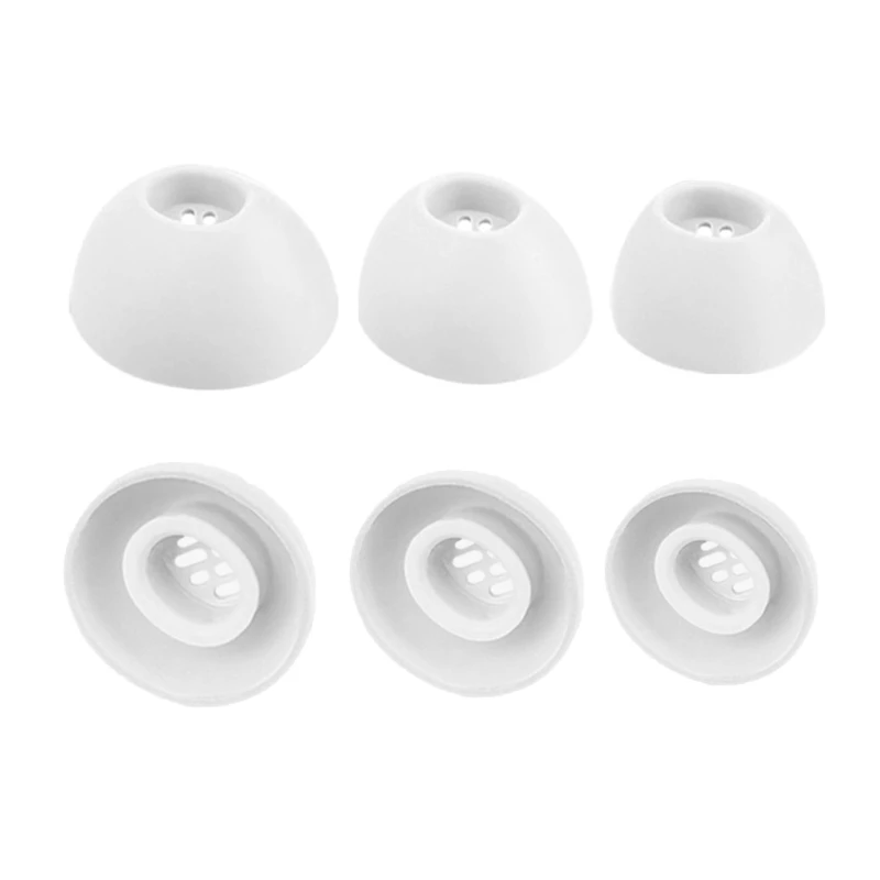 Comfortable Silicone Ear Tips - Replacement Earplugs in 3 Sizes (Small, Medium, Large) - Set of 3 Pairs