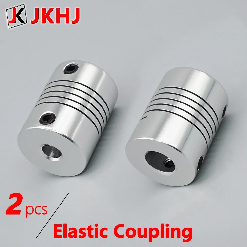 2pcs 3D Printer Parts 5-8mm Elastic Coupling Stepper Motor T8 Lead Screw Connector 5x8x25mm Flexible Shaft Coupler 3d printer accessory 5x8mm coupler cnc aluminium alloy z axis stepper motor flexible shaft coupling for t8 lead screw