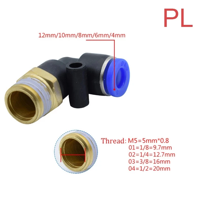50 pces pl cotovelo 4 m5 6 m5 encaixe 05