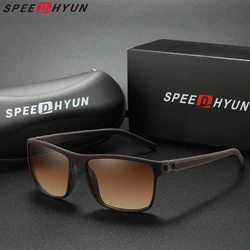 SPEEDHYUN High Quality Men’s Sunglasses Anti-slip Polarized Mirror Lens UV400 Driving Protection Glasses Fashion Eyewear