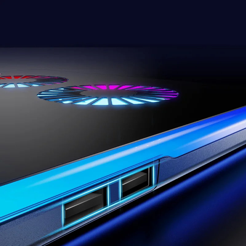 Radiador Ultra-fino Rgb da Almofada de Resfriamento do Portátil do Jogo de Tourace Cincosilenciosos Suporte Ajustável do Refrigerador do Caderno para o Portátil 1121 Polegadas Fãs - Imagem 2