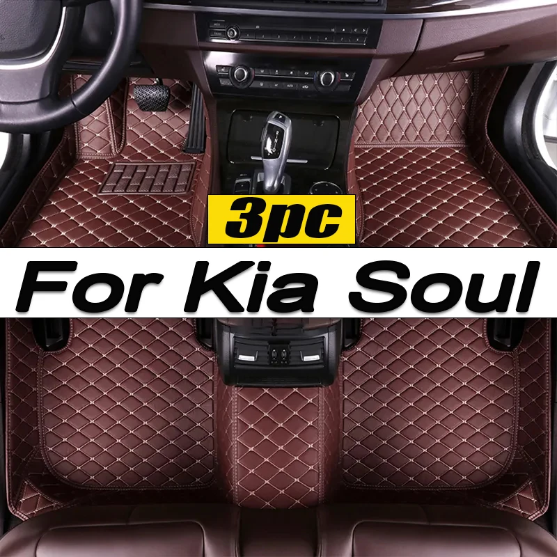 

Carpets For Kia Soul 2016 2015 2014 2013 2012 2011 2010 Auto Styling Interior Decoration Leather Car Floor Mats Pedal Rugs