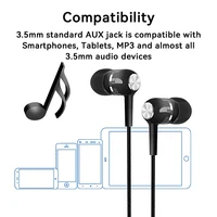 3.5mm Wired Earphone In Ear Headset HIFI Heavy Bass Earbuds Monitor Sports Headset Stereo Music Gaming Headphone With Microphone 2