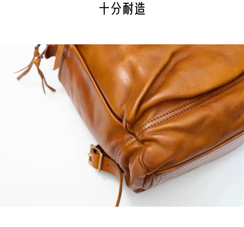 PNDME Mode Vintage Wochenend-Reiserucksack aus echtem Leder für Herren und Damen, Designer-Rucksack aus Rindsleder mit großem Fassungsvermögen für Laptops – Detail 11