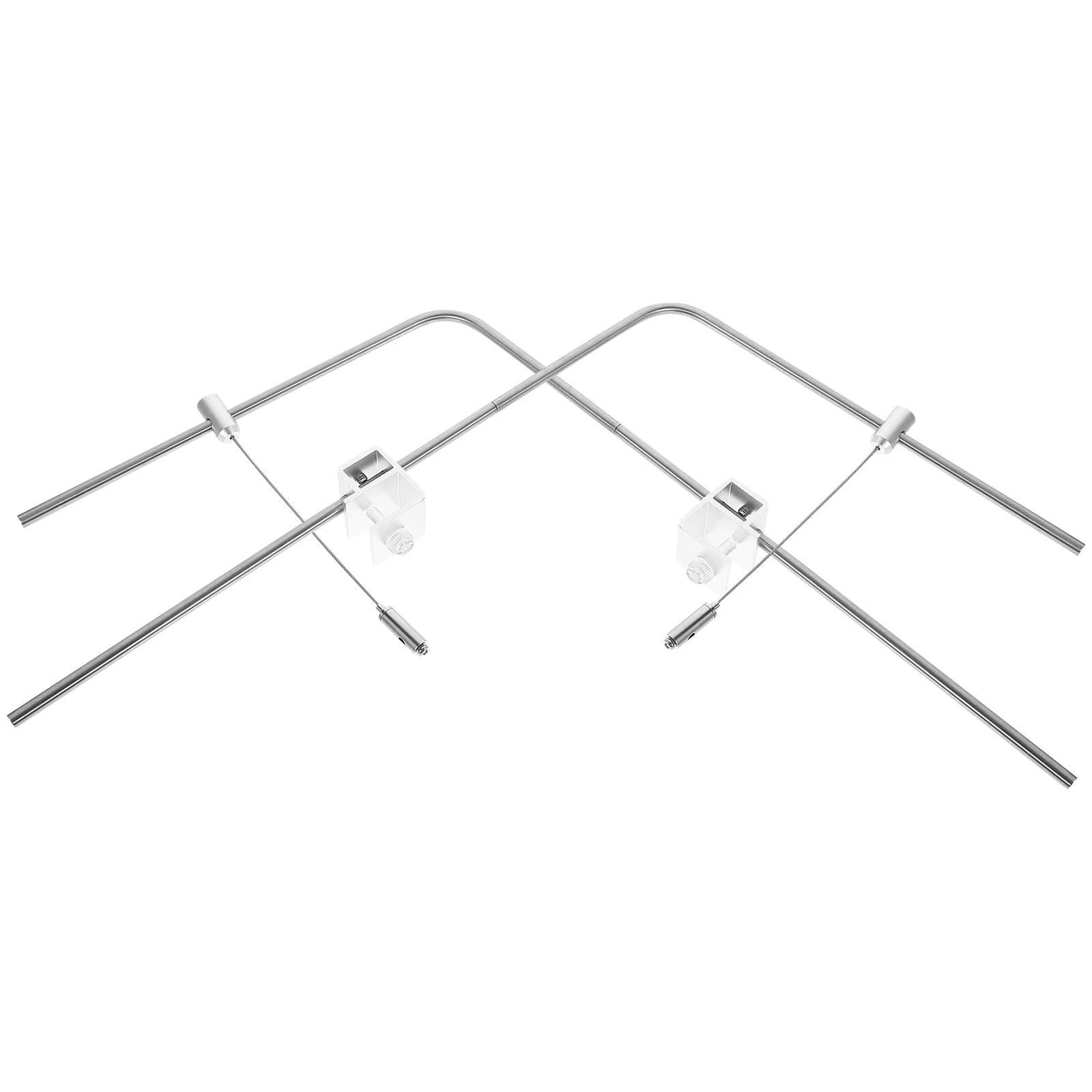 

Practical Aquarium Light Rack Universal Fish Tank Hanging Bracket Accessory Silver Without Lightings Pulley Shape Random